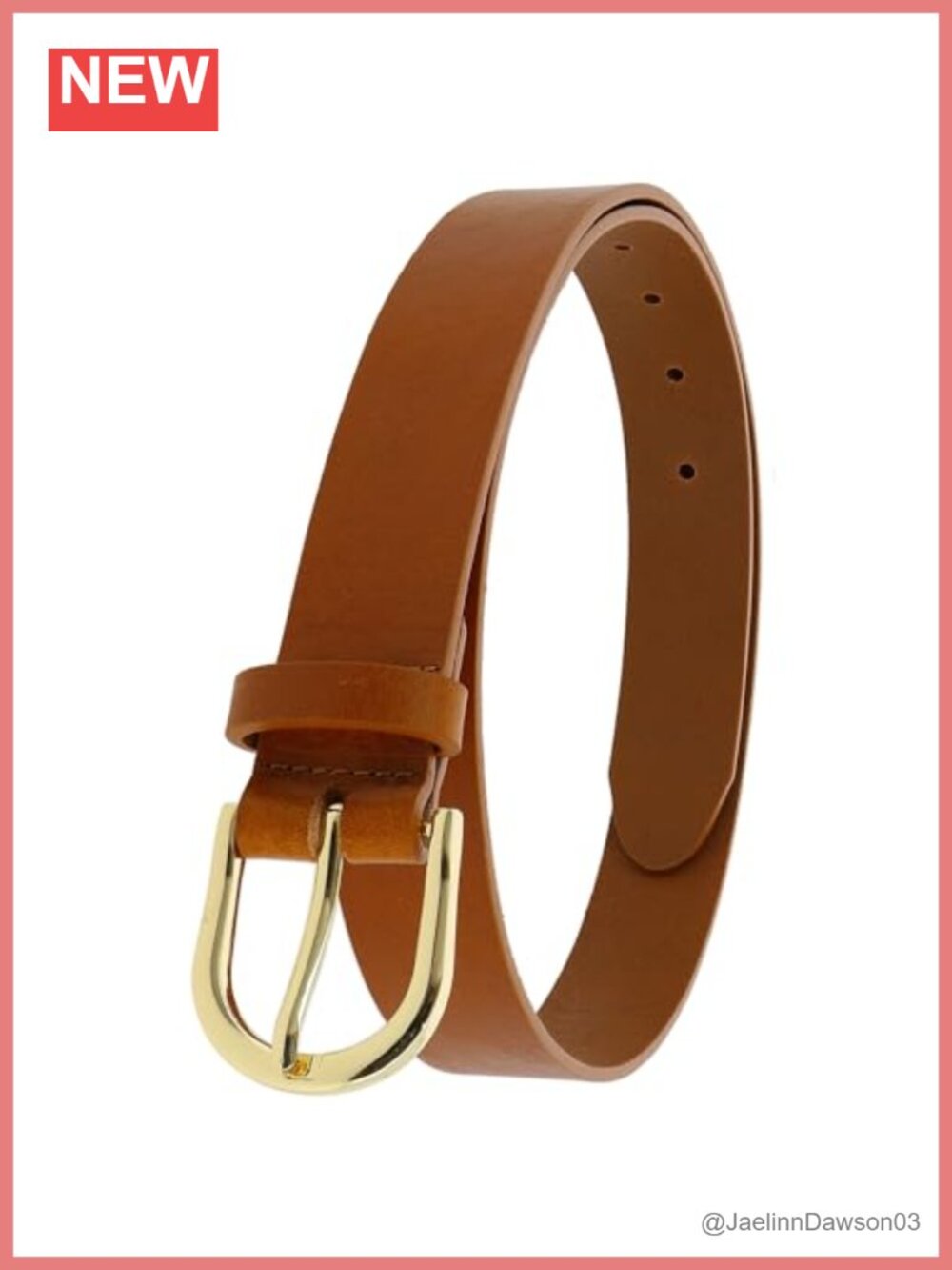 Vegetable-Tanned Full Grain Bull Leather Belt 3 cm Wide Made in France